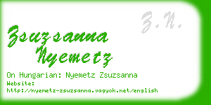 zsuzsanna nyemetz business card